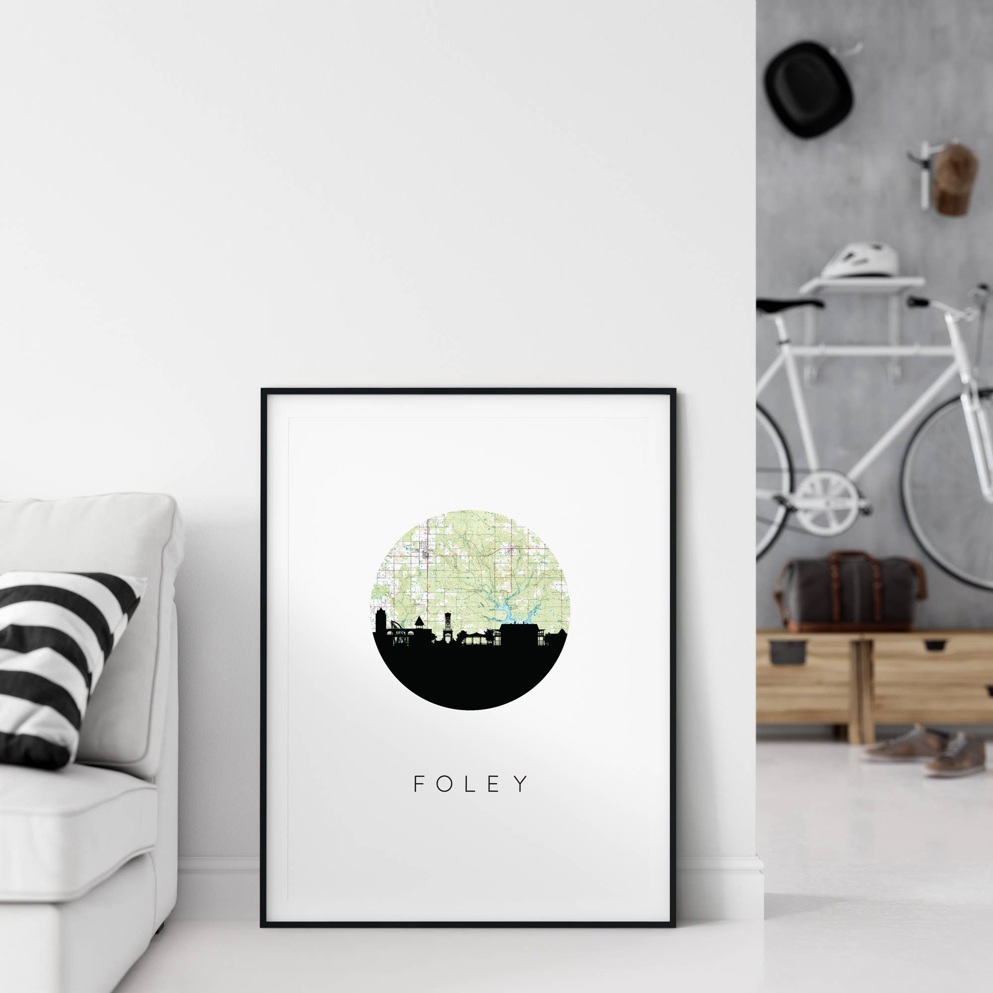 Paperfinch Design - Vente Affiche d'art - Tirage d'art de la carte et de la ligne d'horizon0