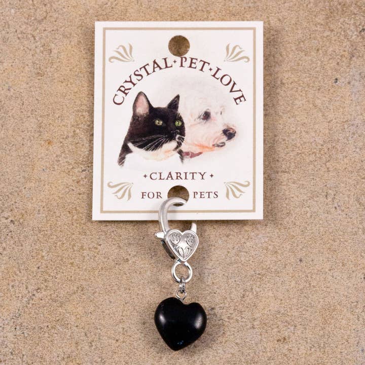 Crystal Pet Love - Wholesale Pet Collar Charm - Cat/Dog - Clarity Black Obsidian Pet Pendant for Crystal Support3