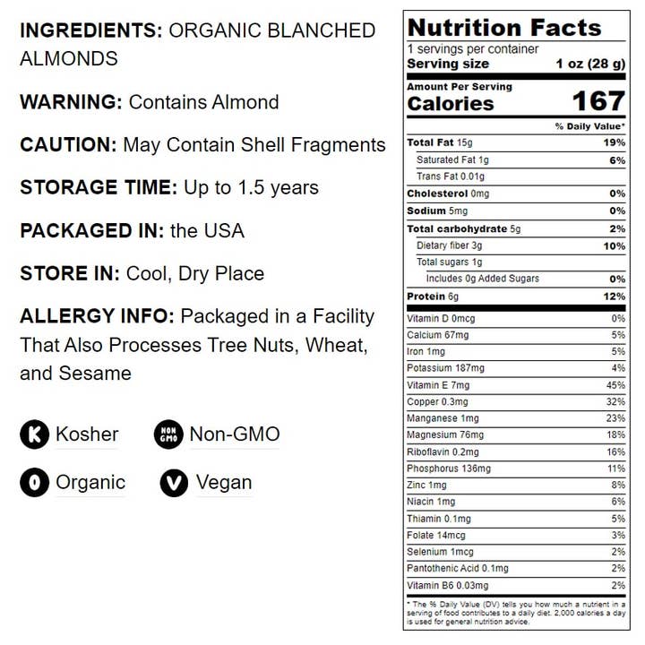 Food To Live - Wholesale Flour - Organic Almond Flour – Non-GMO, Kosher, Keto, Paleo, Keto
