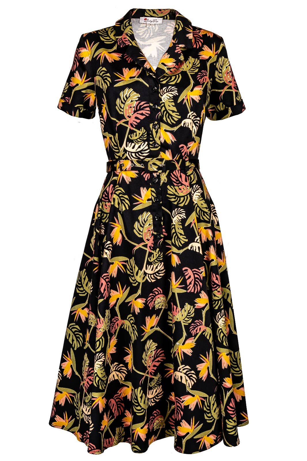 Lindy Bop / Econotrom S.L. - Wholesale Dress - Women's - Bridget Paradise Palm Swing Dress XXS-4XL4