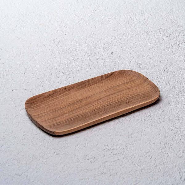 High crafty – wholesale Serving tray – Hand-Carved Moroccan Walnut Wood Tray – Natural Wooden Servi3