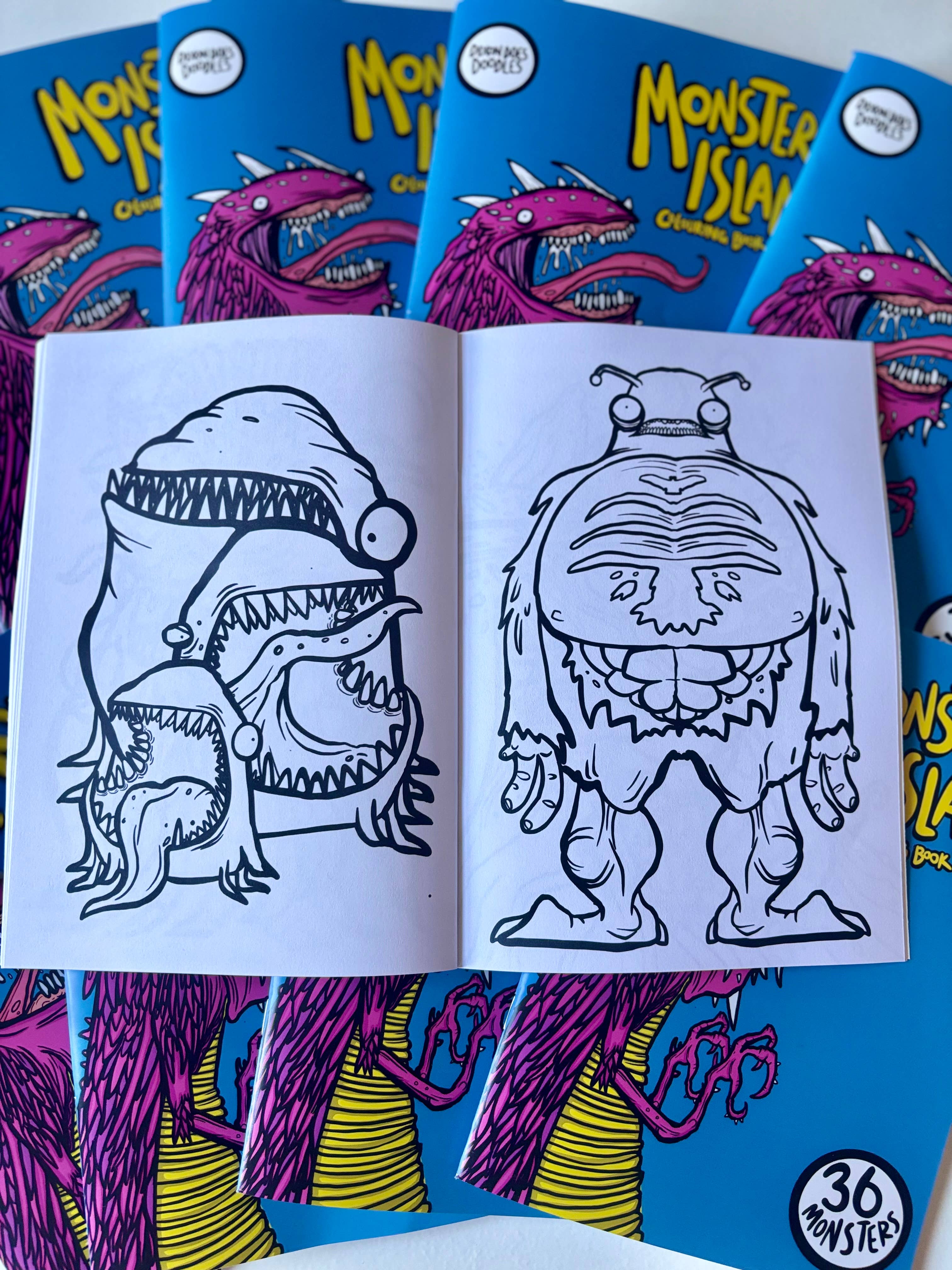 Dixon Does Doodles – wholesale Colouring book – Child & baby – Monster Island Colouring Book5