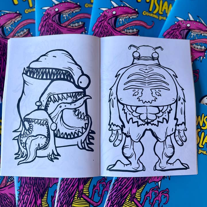 Dixon Does Doodles – wholesale Colouring book – Child & baby – Monster Island Colouring Book5