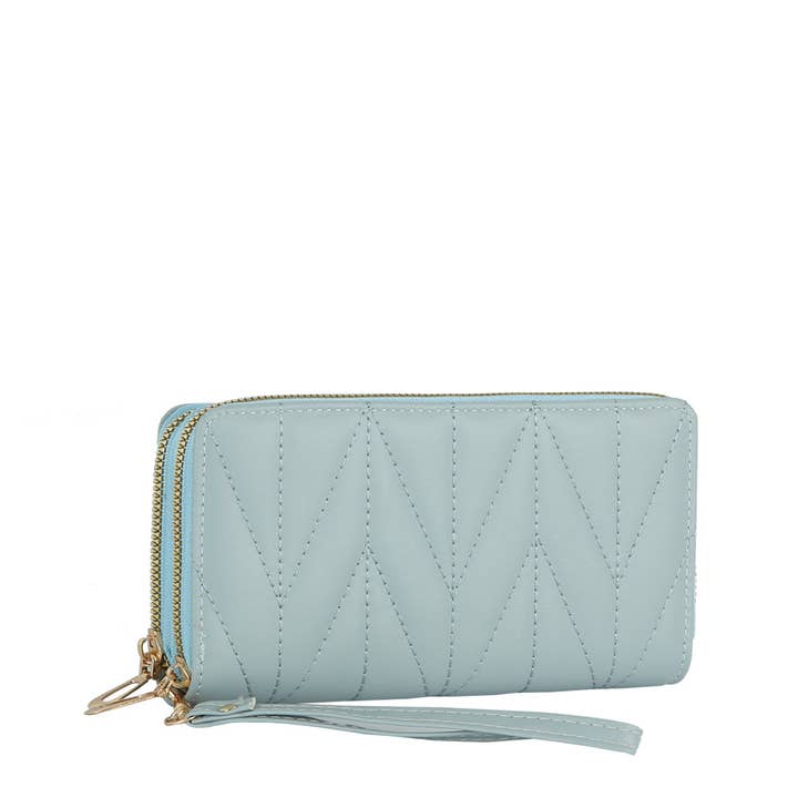 Handbag Factory Corp - Wholesale Wristlet - Zigzag Stitch Zip Wristlet Wallet8