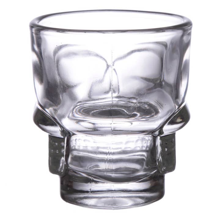 Puckator Ltd - Wholesale Cocktail/liquor glass - Set of 2 Skulls and Roses Glass Skull Shot Glasses (60ml)3
