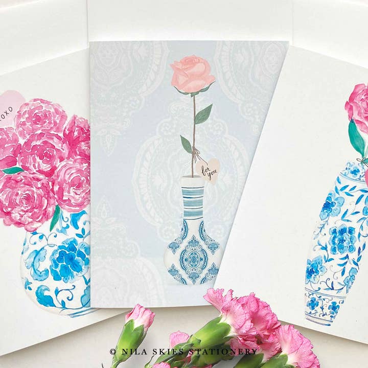 Rose For You Card, Floral Card for Her, A2 Card for wholesale by Nila Skies Stationery