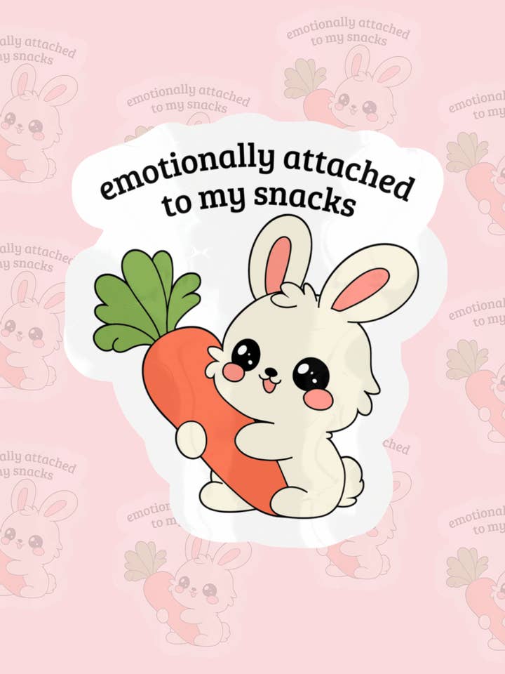 Pegatina Emocionalmente Apegado a Mis Aperitivos para venta al por mayor de Megan Wilson Jewelry