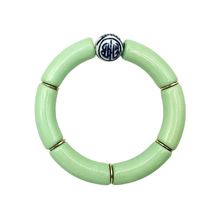 Fornash - Vendita all'ingrosso Bracciale con perline - Bracciale in tubo acrilico di bambù - Blu Cina6