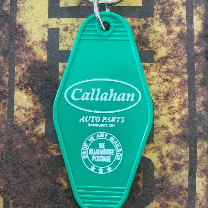 The 3 Sisters Design Co. - Wholesale Keychain - Unisex - Motel Key Fob - Calahan Auto Parts (Tommy Boy)