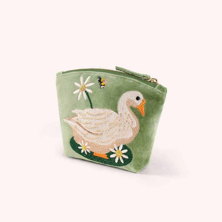 *SS26* Mini Bolsa de Veludo Bordada - Ganso de Jardim por atacado de Powder Design - Europe