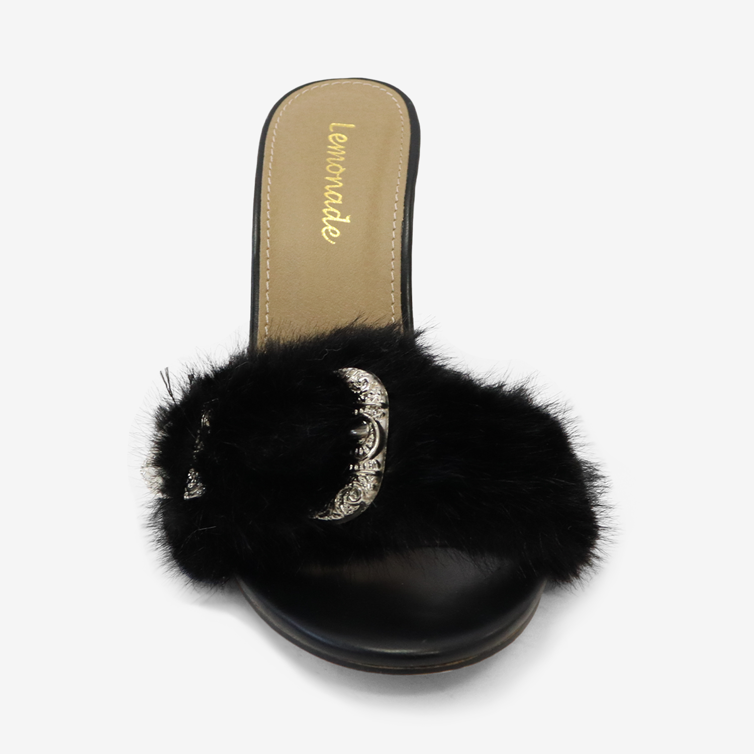 Lemonade Shoes – Engroshandel Højhælede sko - Dame – CHAIRMAN- Pelsmuldhæl med udsmykning2