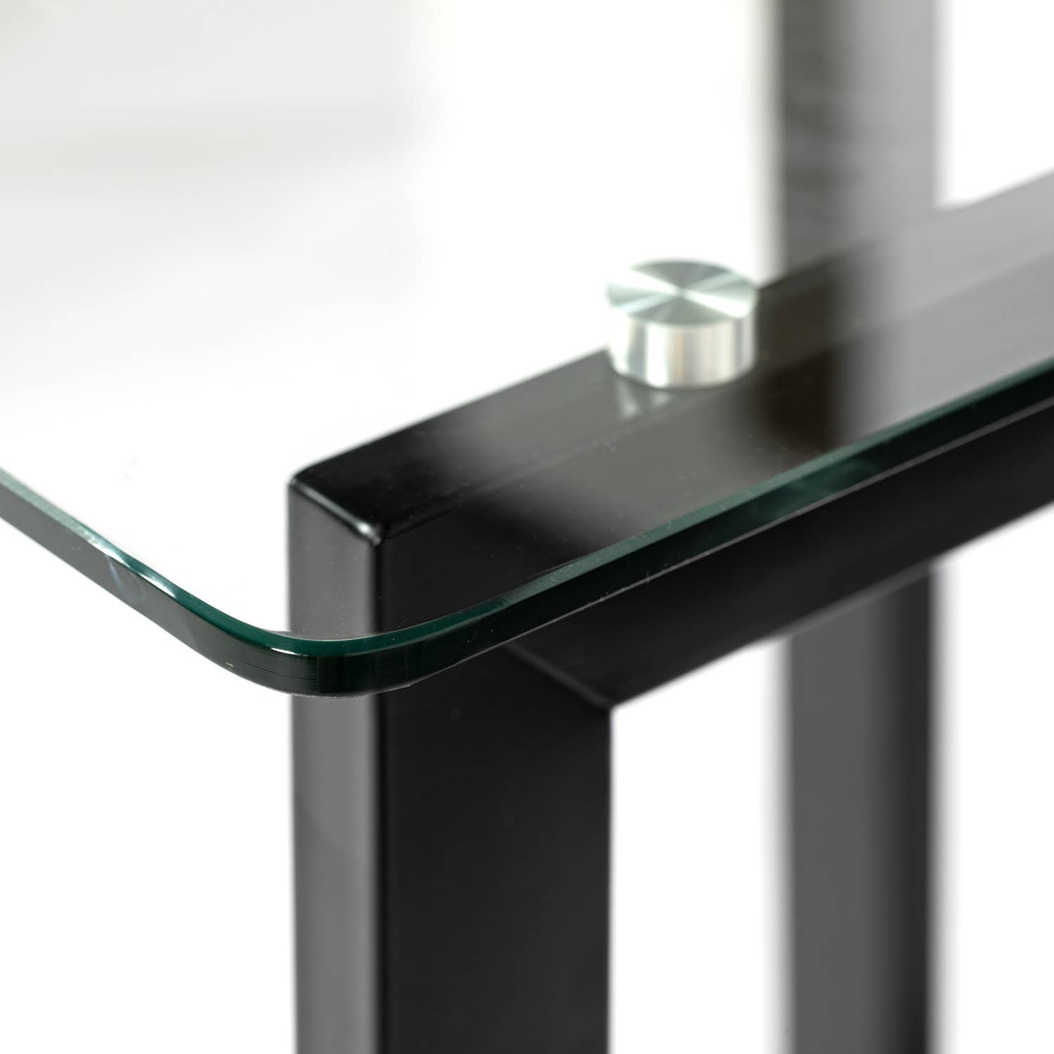 39F Inc. - Wholesale Side Table - SLIP Modern 55in Glass Dining Table With Metal Frame2