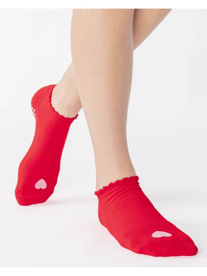 Pointe Studio - Wholesale Socks - Women's - Women's Love Full Foot Grip Sock– No Slip Cotton Blend for Pilates & Barre2