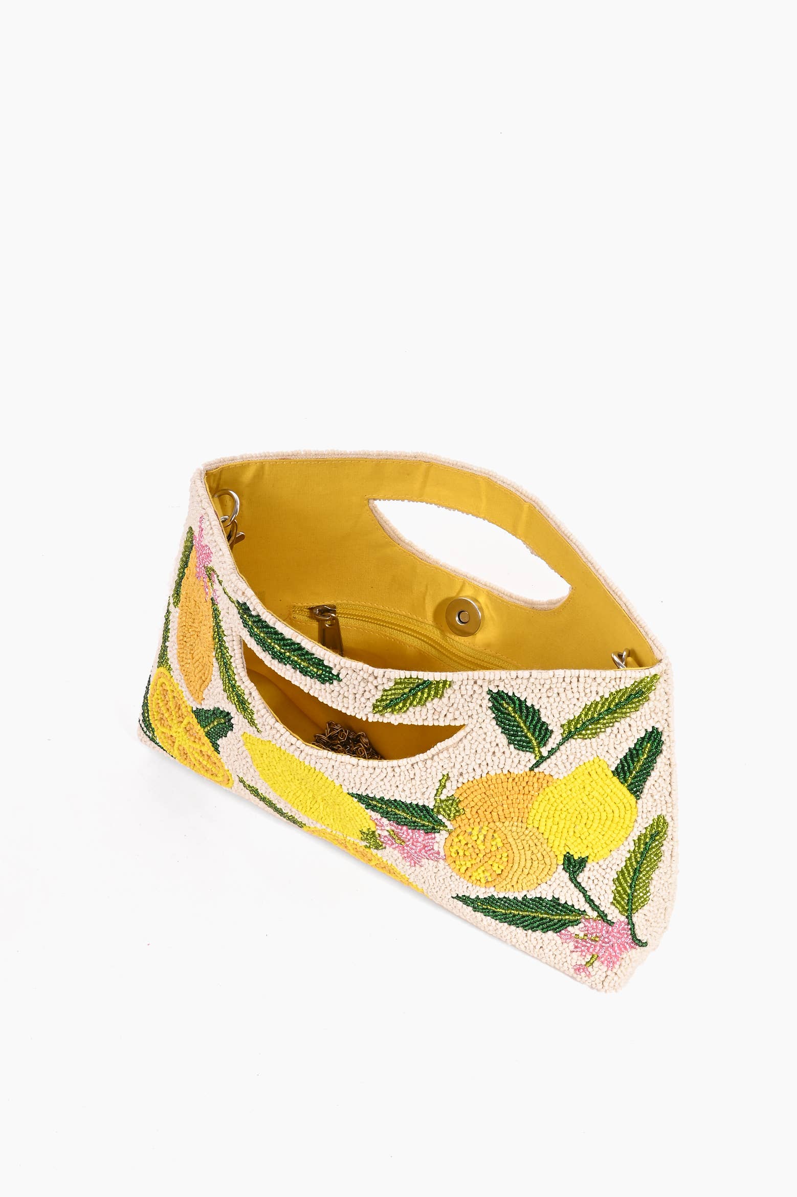 America & Beyond - Wholesale Clutch - Dames - Make Lemonade versierde handtas met ketting2