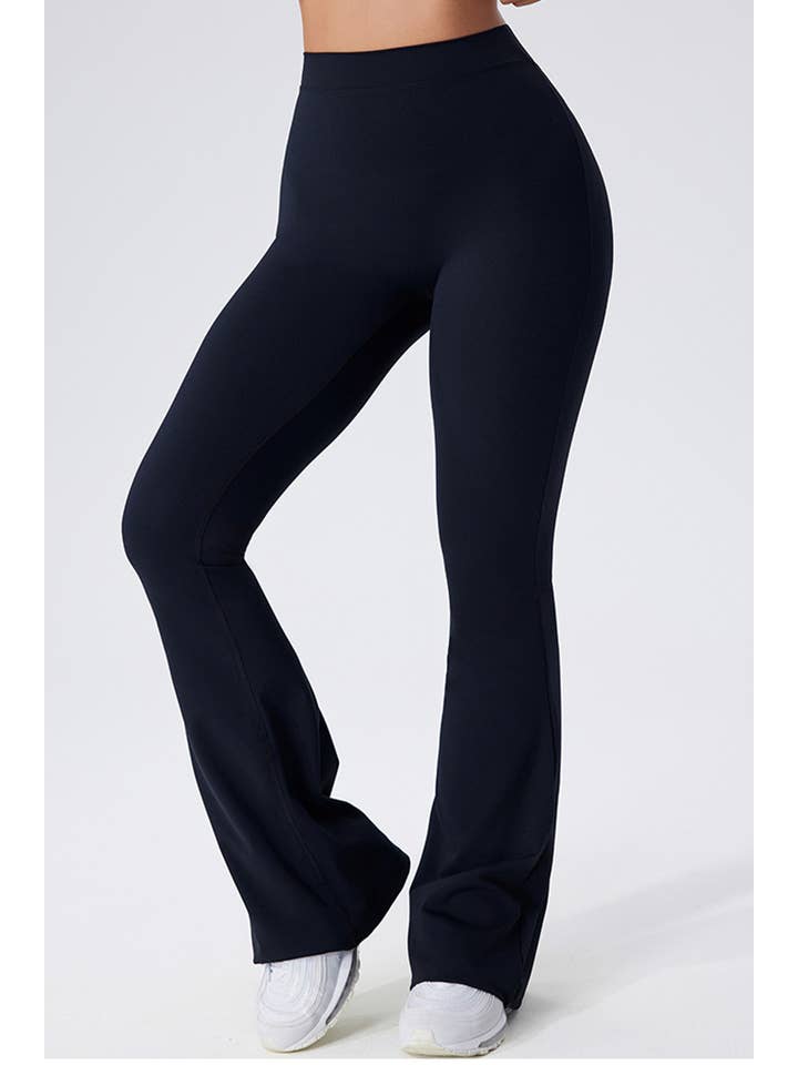 Color 5 - Wholesale Activewear set – Women′s - Premium active wear yoga flare pants w/scrunch butt back2