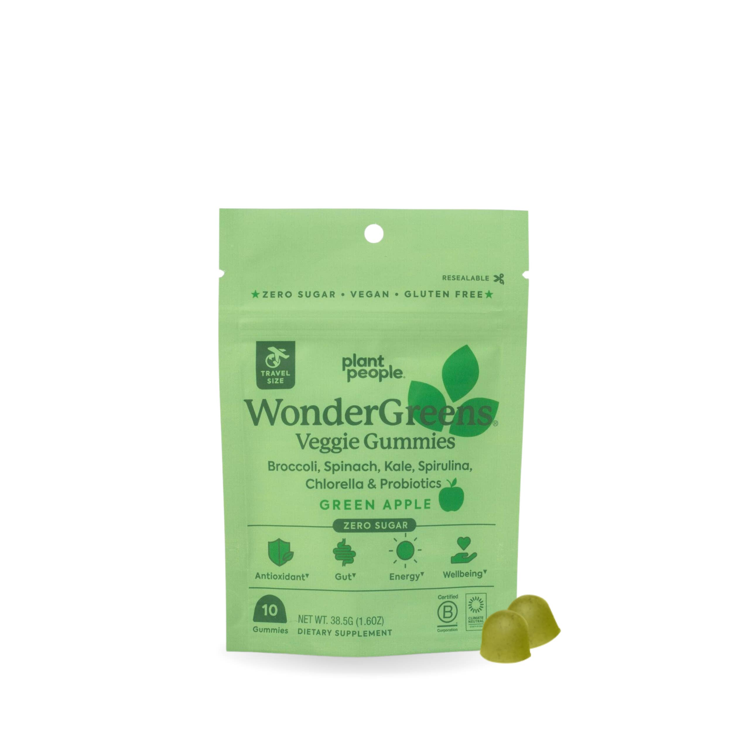 Plant People - Wholesale Oral Supplement/Vitamin - Grab-n-Go Size: WonderGreens Mushroom Gummies
