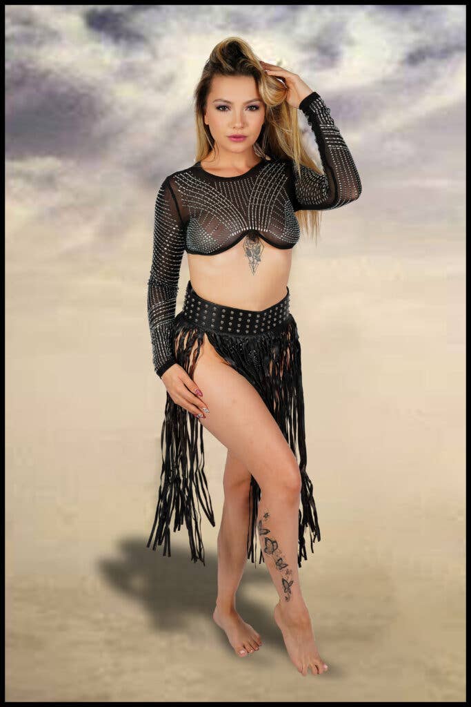 Western Fashion - Wholesale Belt - Women's - 14716 - Rave Belt - Black4