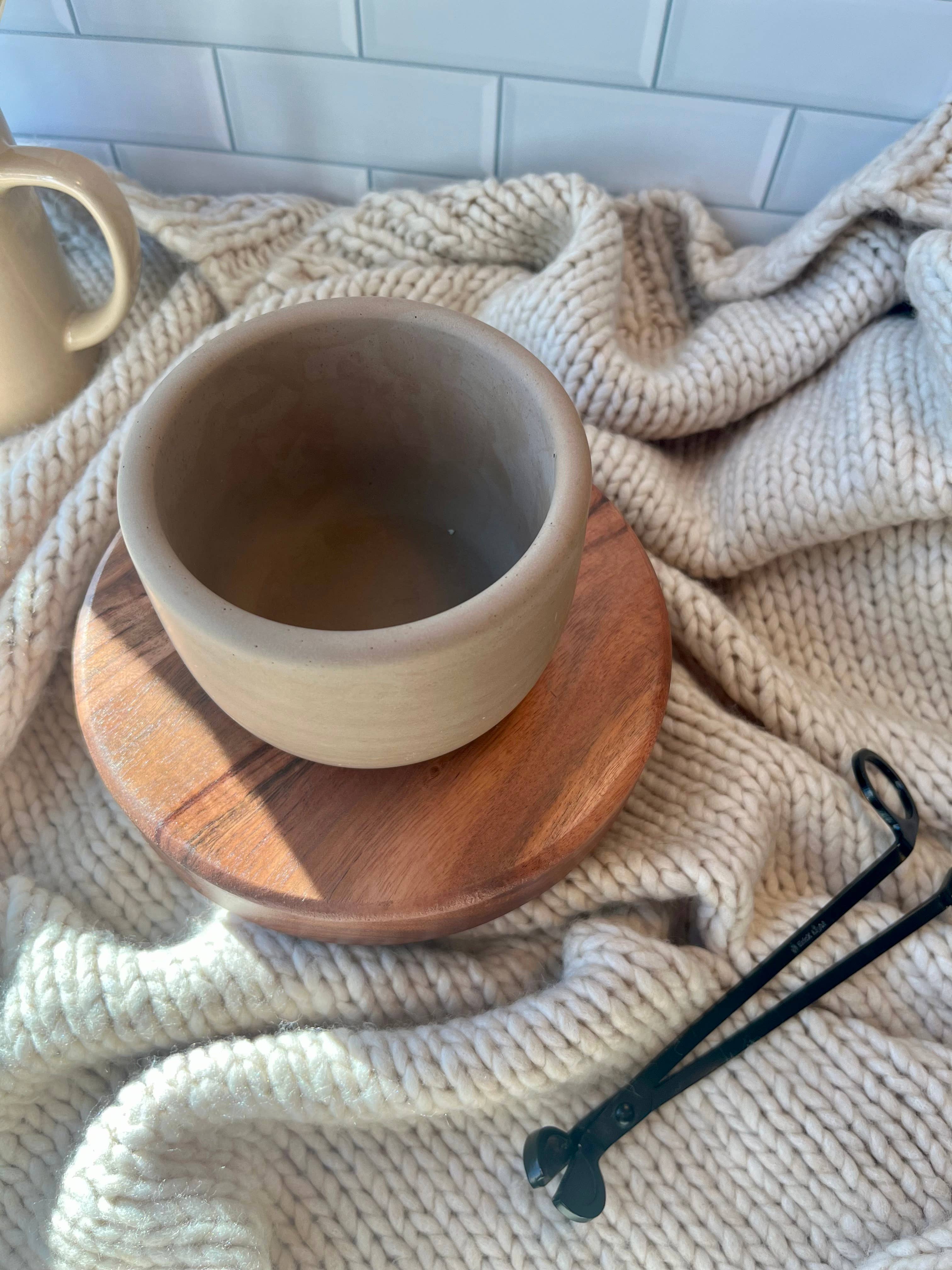 Bumblebee Candle Co. - Wholesale Candle Holder - Brown Concrete Candle Vessel - 12 oz | Modern Decor1