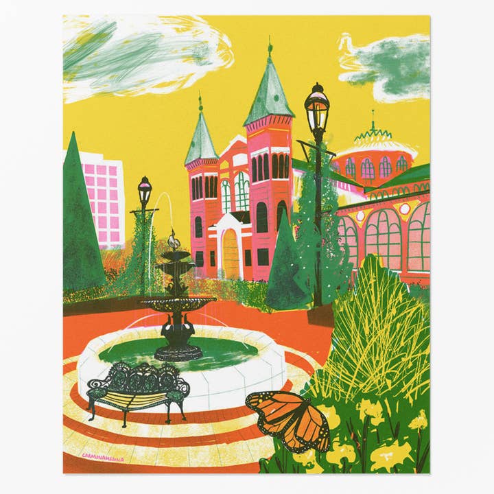 The Culture Curious - Wholesale Postcard - Mary Livingston Ripley Garden and Smithsonian Postcard