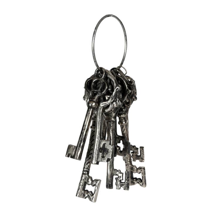 Vatican Homes - Vente Décorations de table - Trousseau de clés en métal de 12" pour Halloween
