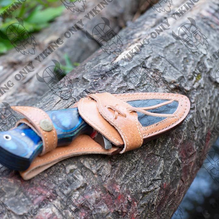 OnlyViking - Wholesale Pocket Knife/Holder - Damascus Knife - Premium Quality Utility Knife3