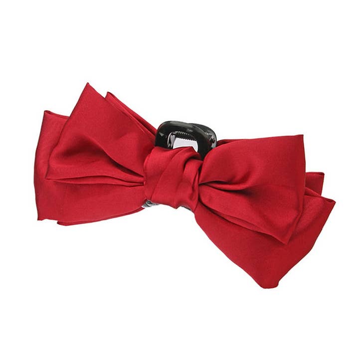 NINEXIS - Wholesale Hair Clip - Women's - CWAHA07430_LARGE BOW FABRIC HAIR CLAW CLIP FOR WOMEN1
