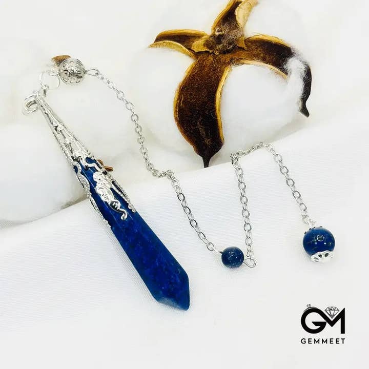 Collar con colgante vintage de lapislázuli para venta al por mayor de GemMeet