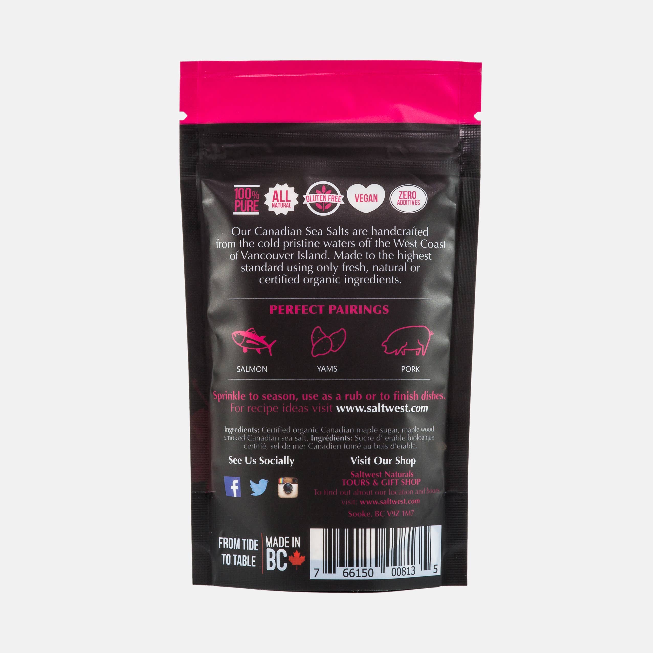 Saltwest Naturals - Wholesale Salt - Case of 10 - Organic Sweet Smokey Maple 40g1