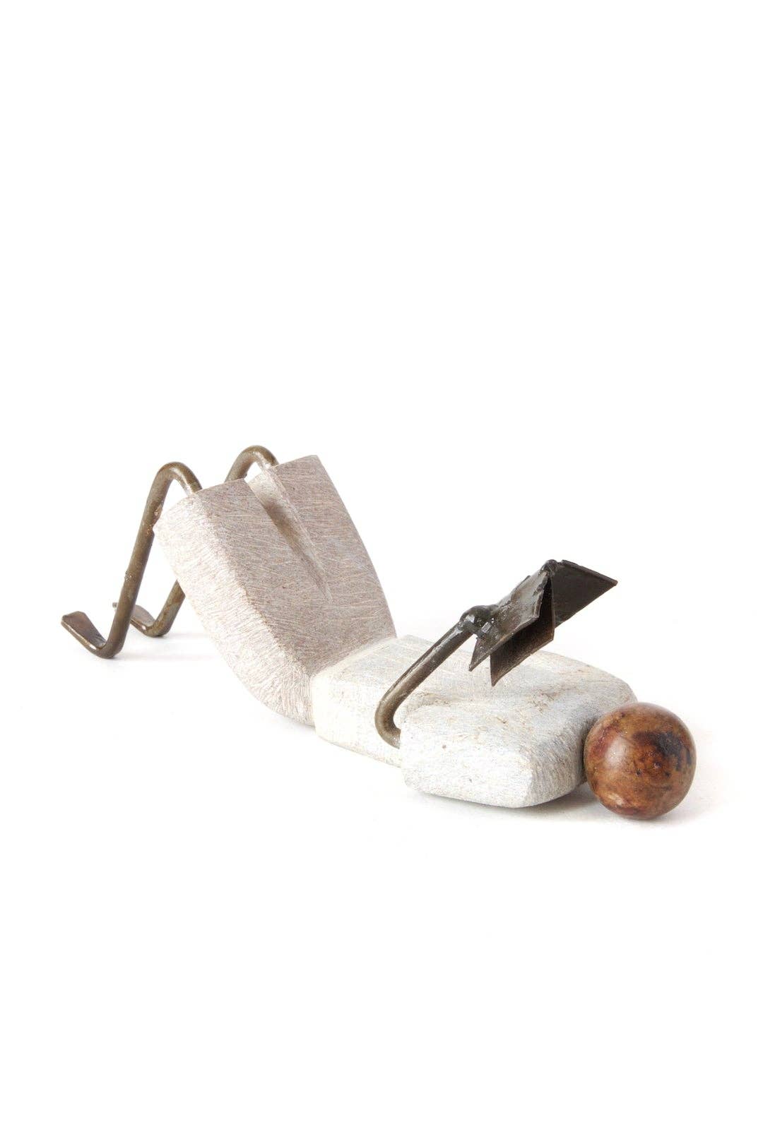 Swahili | AFRICAN MODERN - Wholesale Sculpture - Set of Two Zimbabwean Simple Life Stone and Metal Readers2