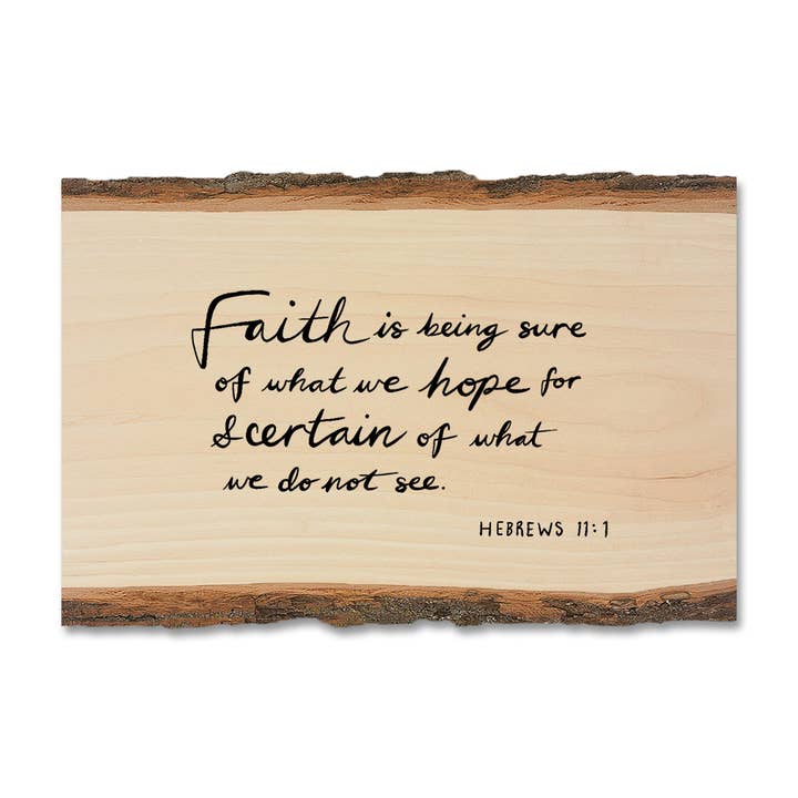 DaydreamHQ - Wholesale Postcard - Hebrews 11:1 Scripture - Wood Postcard & Magnet Bible Verse