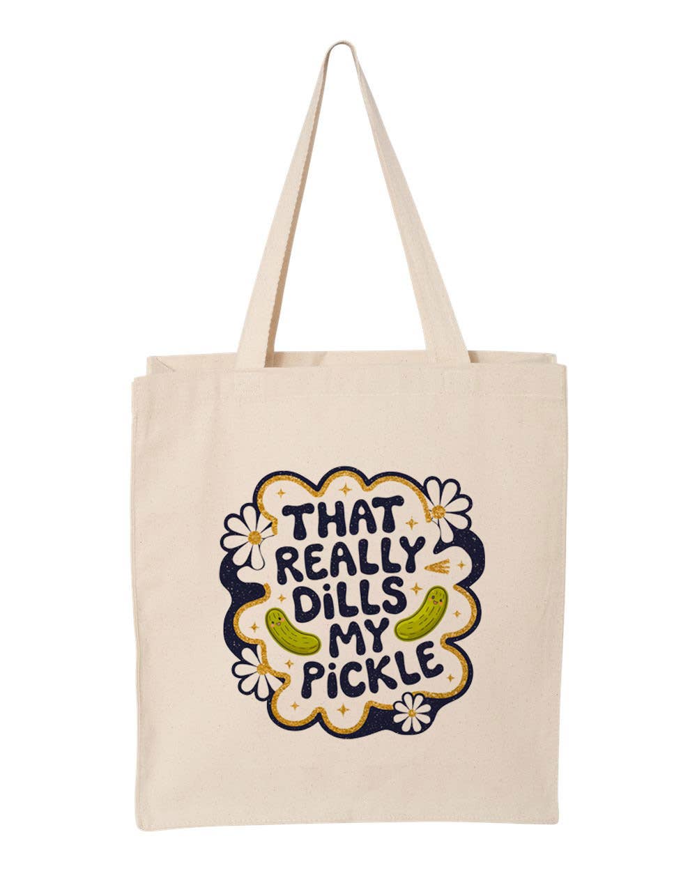 DaisyChainDesignCo - Wholesale Tote Bag - Women's - Dills My Pickle Canvas Tote Bag1