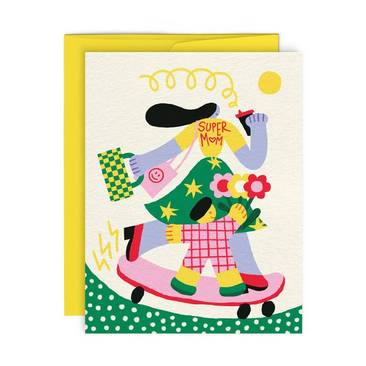 SUPER MOM — Greeting Card for wholesale by Paperole
