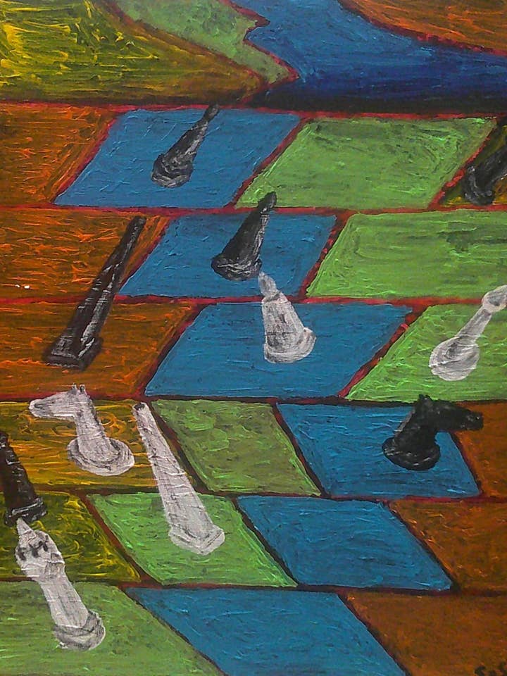 16x20 chess board acrylic print for wholesale by Acrylics by Sammi