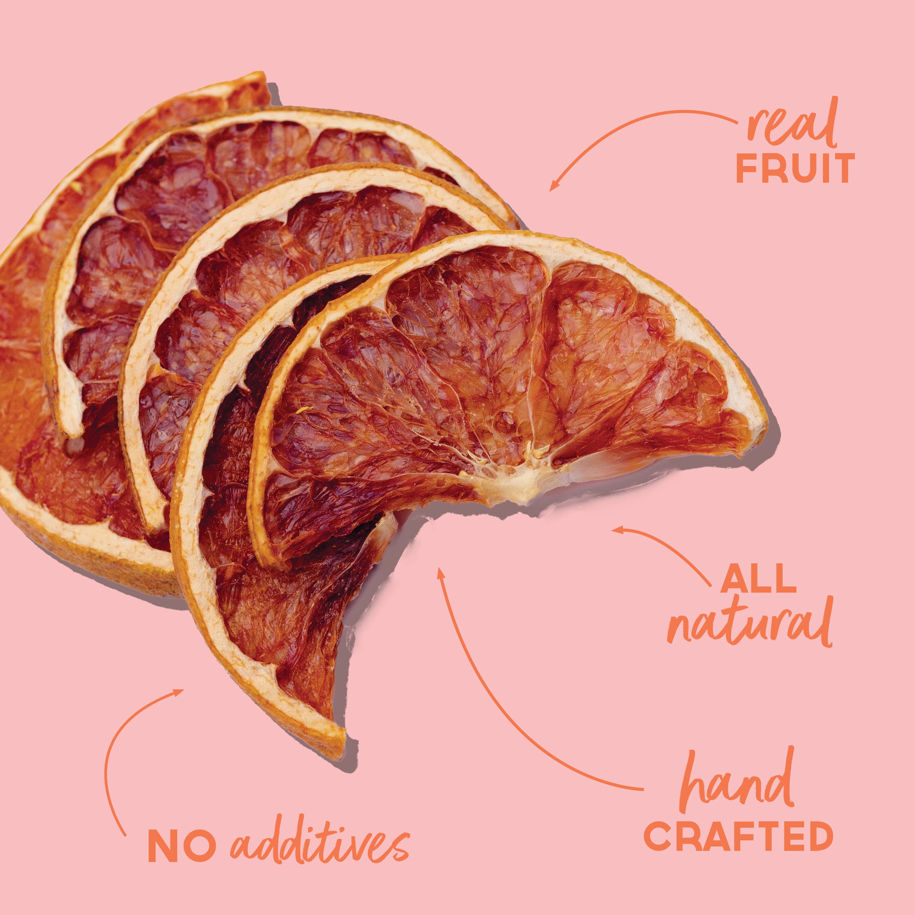 BlueHenry LLC - Wholesale Dried/Dehydrated Fruit - Dehydrated Grapefruit Half Slices (Small Case)2