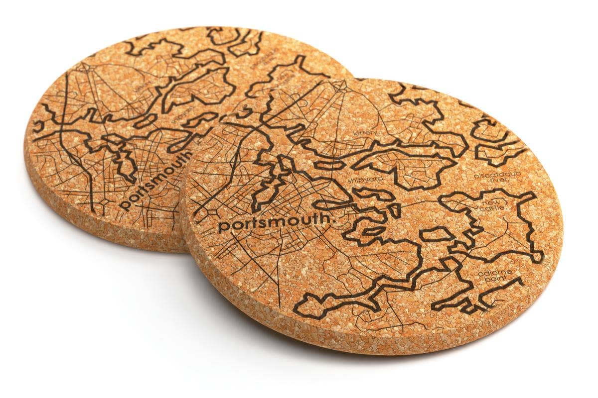 Well Told - Wholesale Coasters - CUSTOM ETCHED - U.S. City / Town Map - Coasters - Set of 23