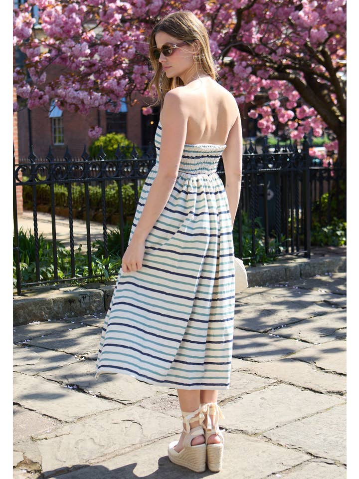 Lily and Lionel – wholesale Dress – Women's – Regatta Sleeveless Bardot Neck Midi Dress In Multi4