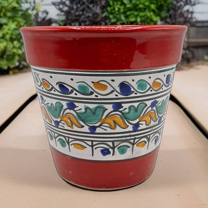 Tunisian Handmade Terracotta Ceramic Flower Pot #5 and other Purchase Wholesale piante. Free Returns & Net 60 Terms on Faire trending on Faire.