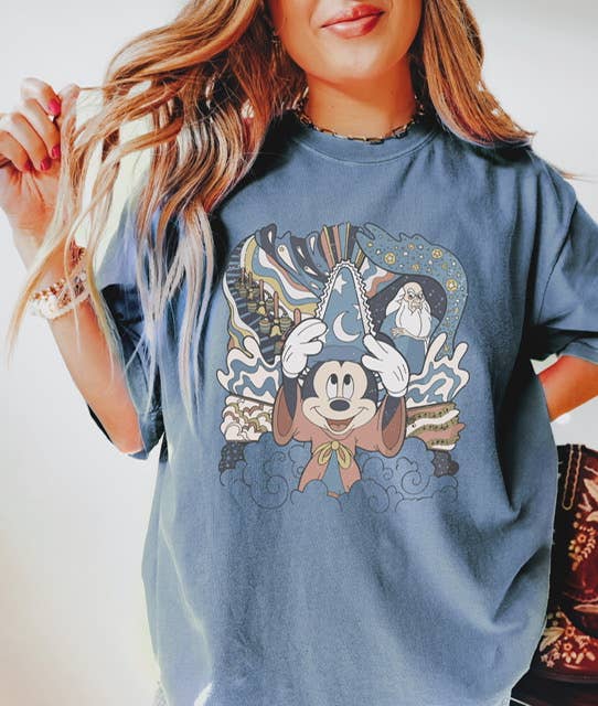 Not So Plain Jane Tshirts – wholesale T-shirt (graphic) – women's – Sorcerer Mickey, Comfort Tee 1
