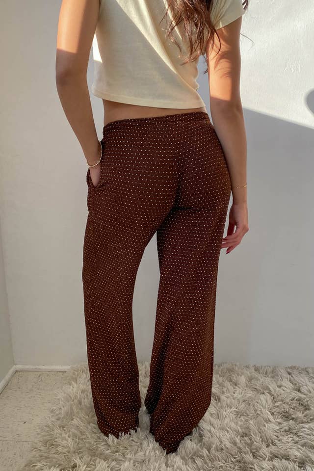 Nectar Clothing - Wholesale Pants - Women's - Swiss Dot Wide Leg Pants4