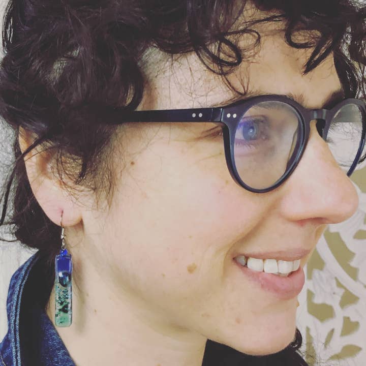 Dunitz & Company - Wholesale Dangle Earrings - Skinny Rectangle Glass Earrings10