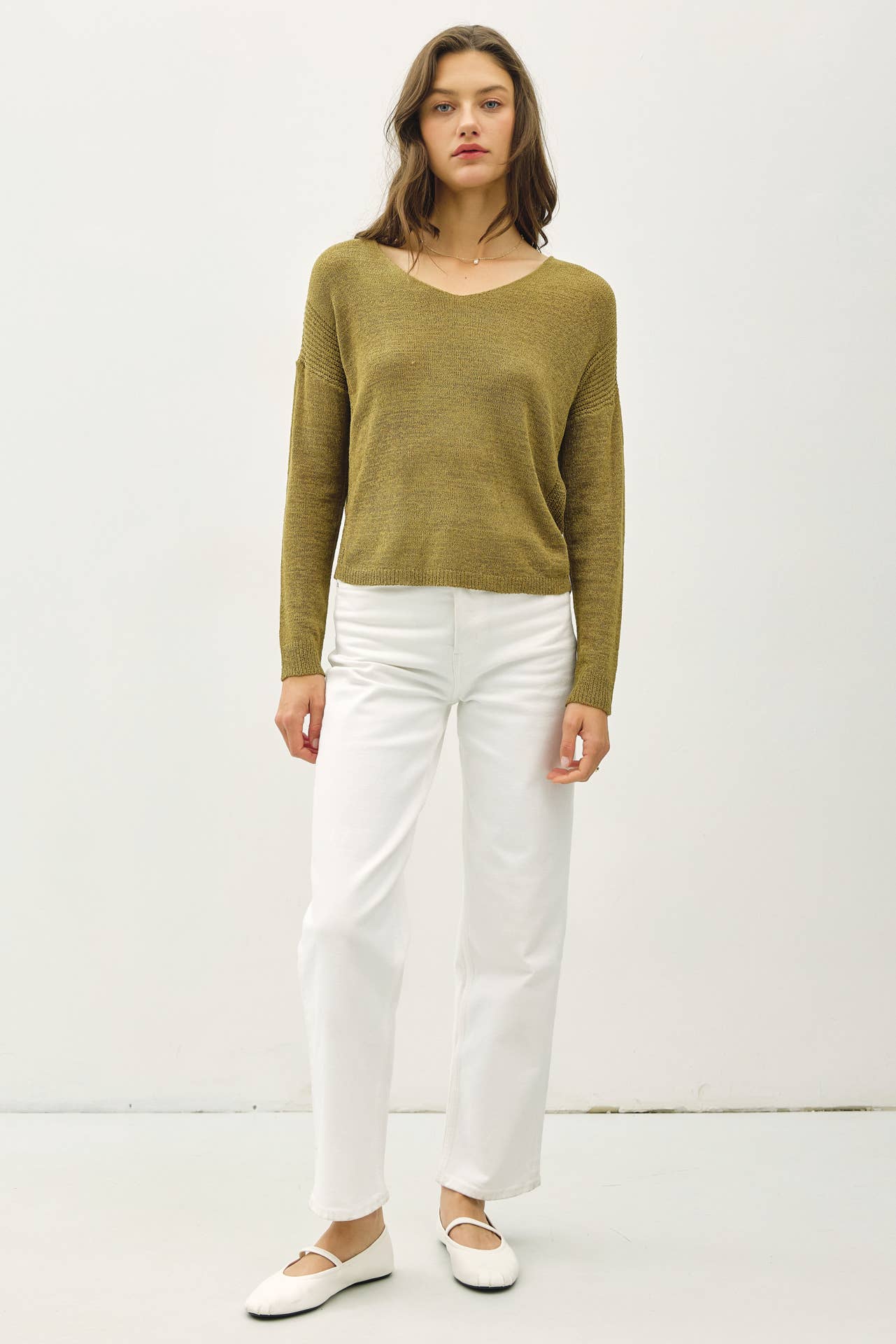 Be Cool - Vente Pull en maille – femme - PULL DÉCONTRACTÉ BREEZY À COL EN V14