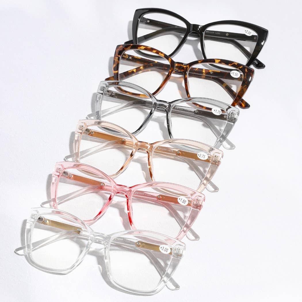 12 VERSCHILLENDE KLEUREN Modieuze leesbril met gekleurd montuur voor groothandel op Faire3