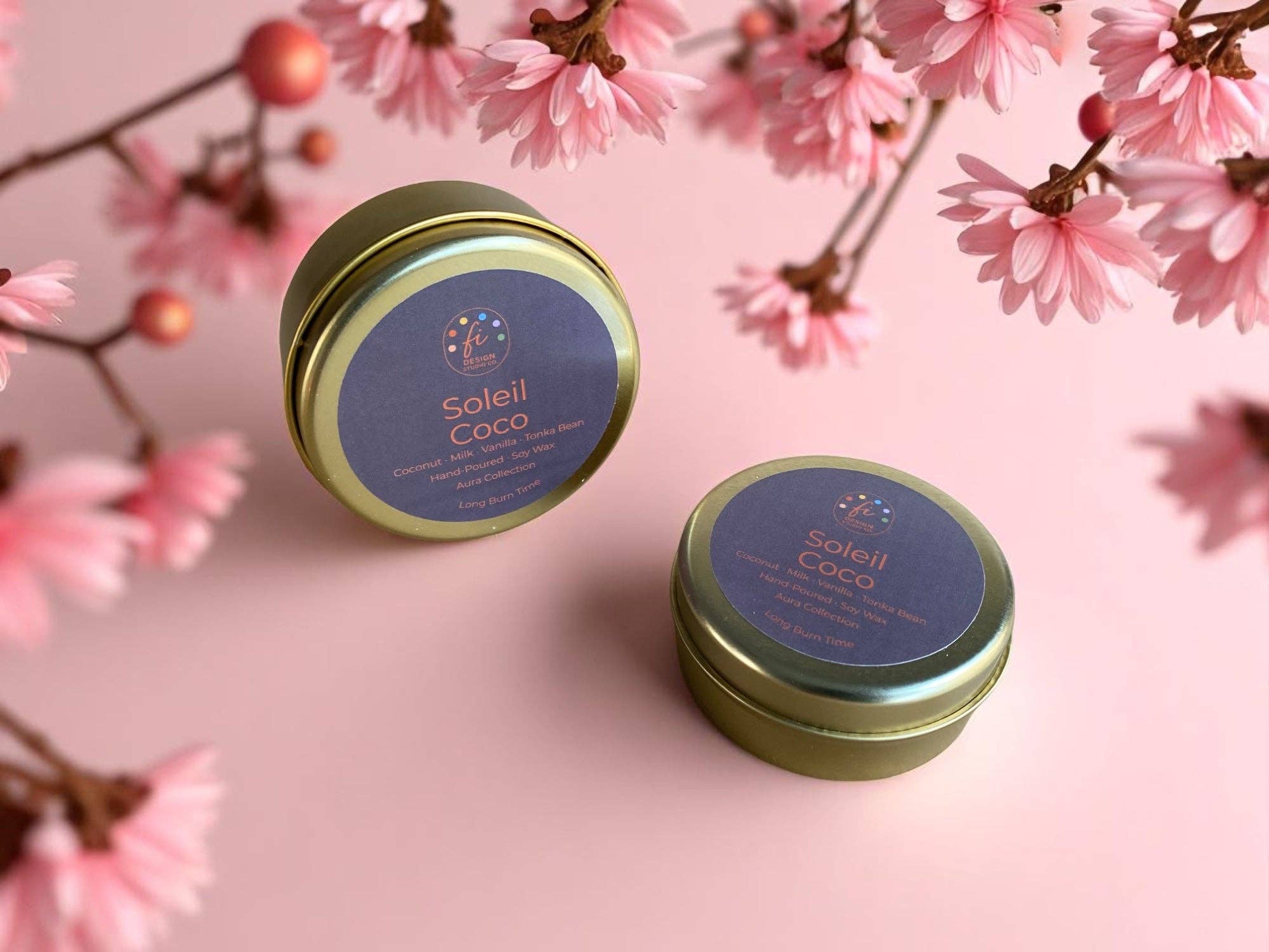 Kupkup HB. - Fi Design Studio Co. - Wholesale Jar/Filled Candle - Aura Collection | Soleil Coco Scented Soy Wax Candle5