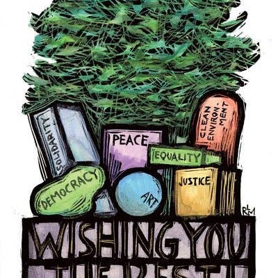 Ricardo Levins Morales Art Studio - Wholesale Season's Greetings Card - Holiday Card Pack - Set of 127