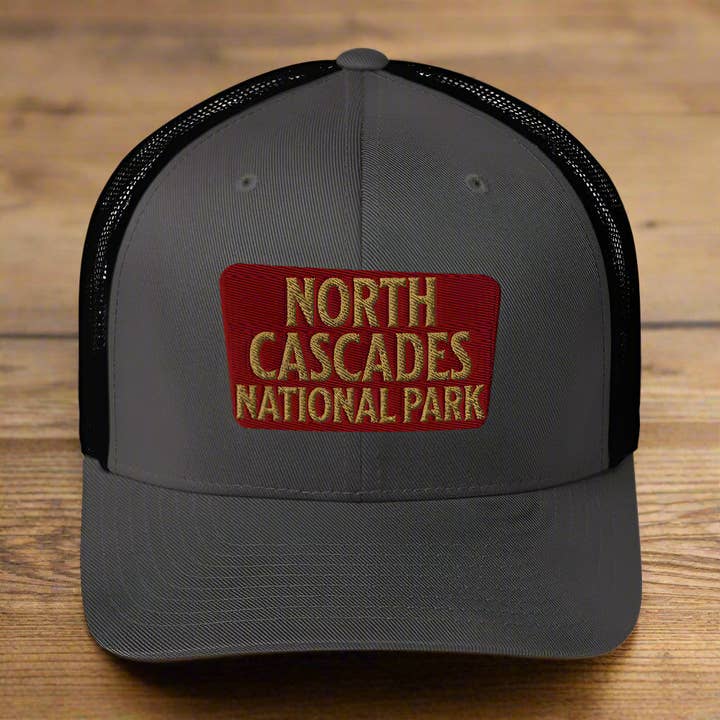 Gorra Trucker Bordada con Letrero del Parque Nacional North Cascades para venta al por mayor de Parks Apparel