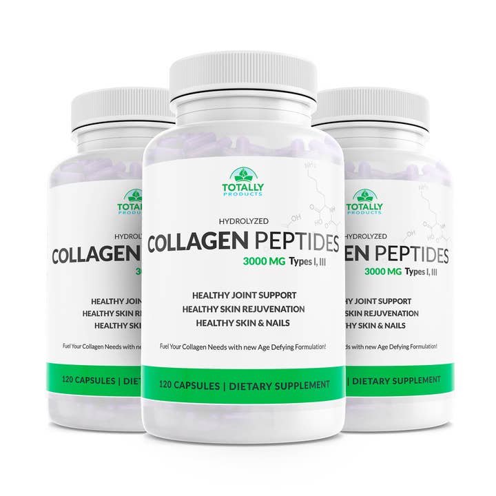 Hydrolyzed Collagen Peptides 750mg - Protein Powder (120 Capsules) for wholesale by Totally Products