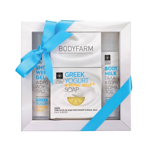 Sprelink – Großhandel Bade- & Körperpflege-Set – Luxus-Geschenkset Griechischer Joghurt und Gelée Royale - 3 Stück