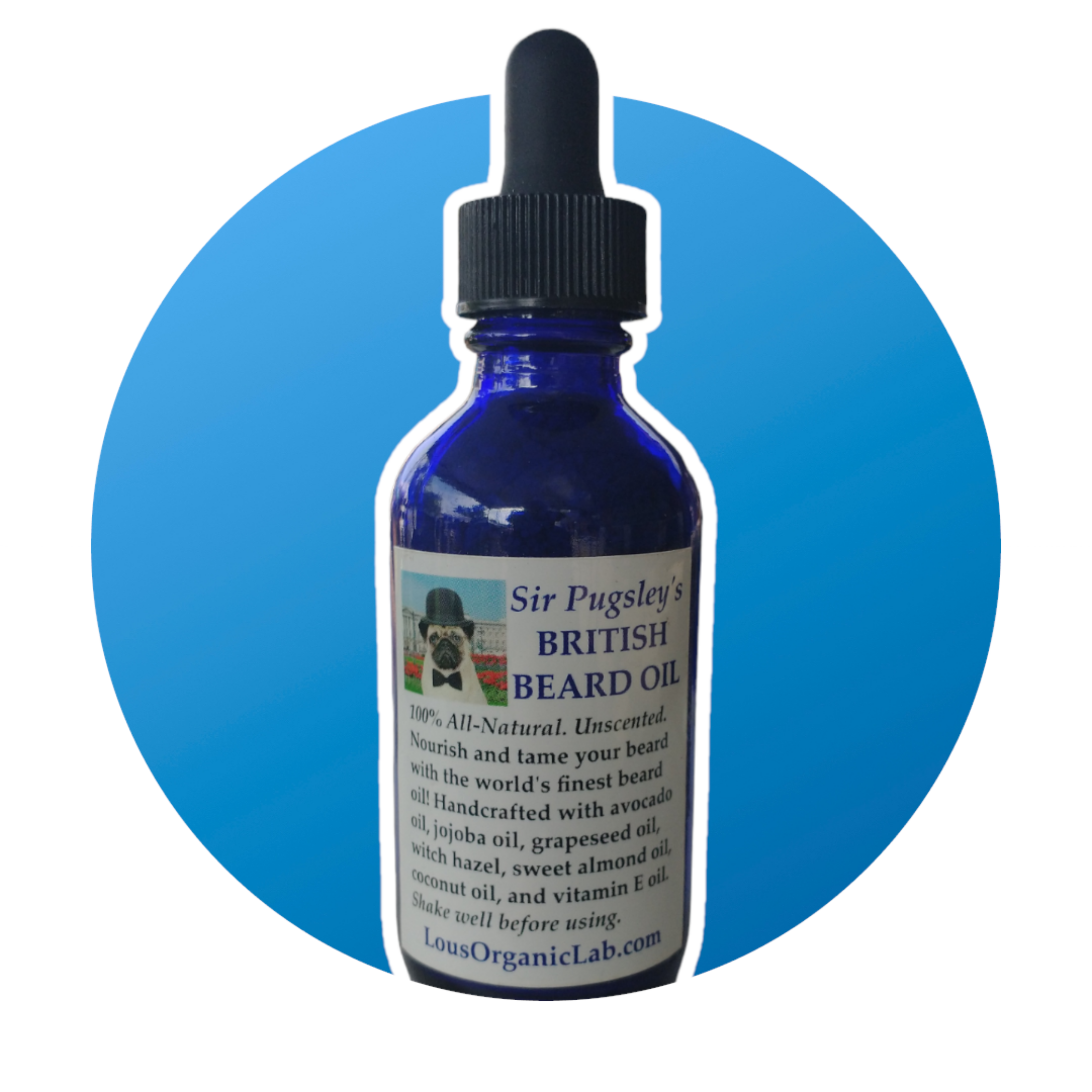 Lou's Organic Lab LLC - Wholesale Beard Styling Product - All-Natural British Beard Oil  2 oz1