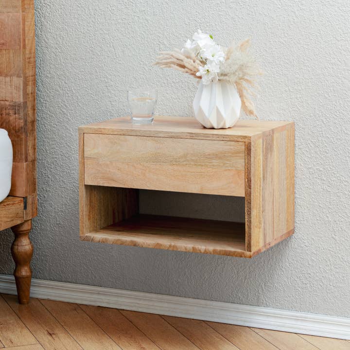 Idris Solid Wood Floating Night stand with Drawer for wholesale by MH London