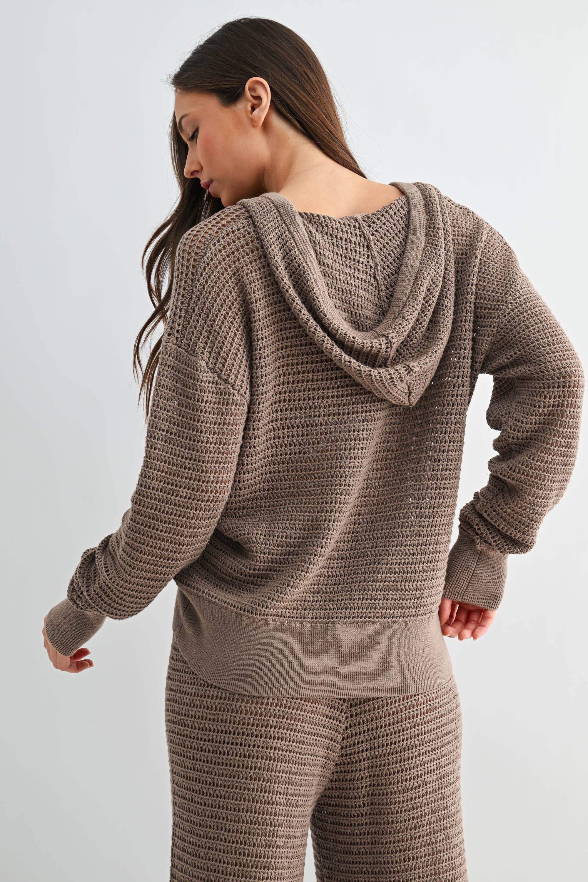 Mono B - Vendita all'ingrosso Felpa con cappuccio - Donna - Felpa all'uncinetto ariosa10